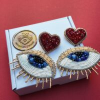 Lovestruck Eyes Earrings, handmade jewellery