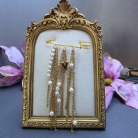 Брошка „Golden heart“, ръчно изработено бижу