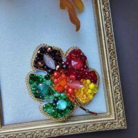Autumn Leaf 1 Brooch, handmade jewellery