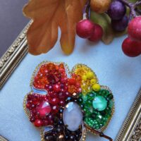 Autumn Leaf 5 Brooch, handmade jewellery