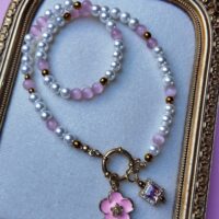 Cherry Blossom Necklace, handmade jewellery