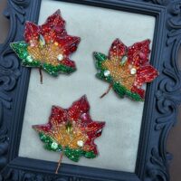 Autumn Leaf Brooch, handmade jewellery