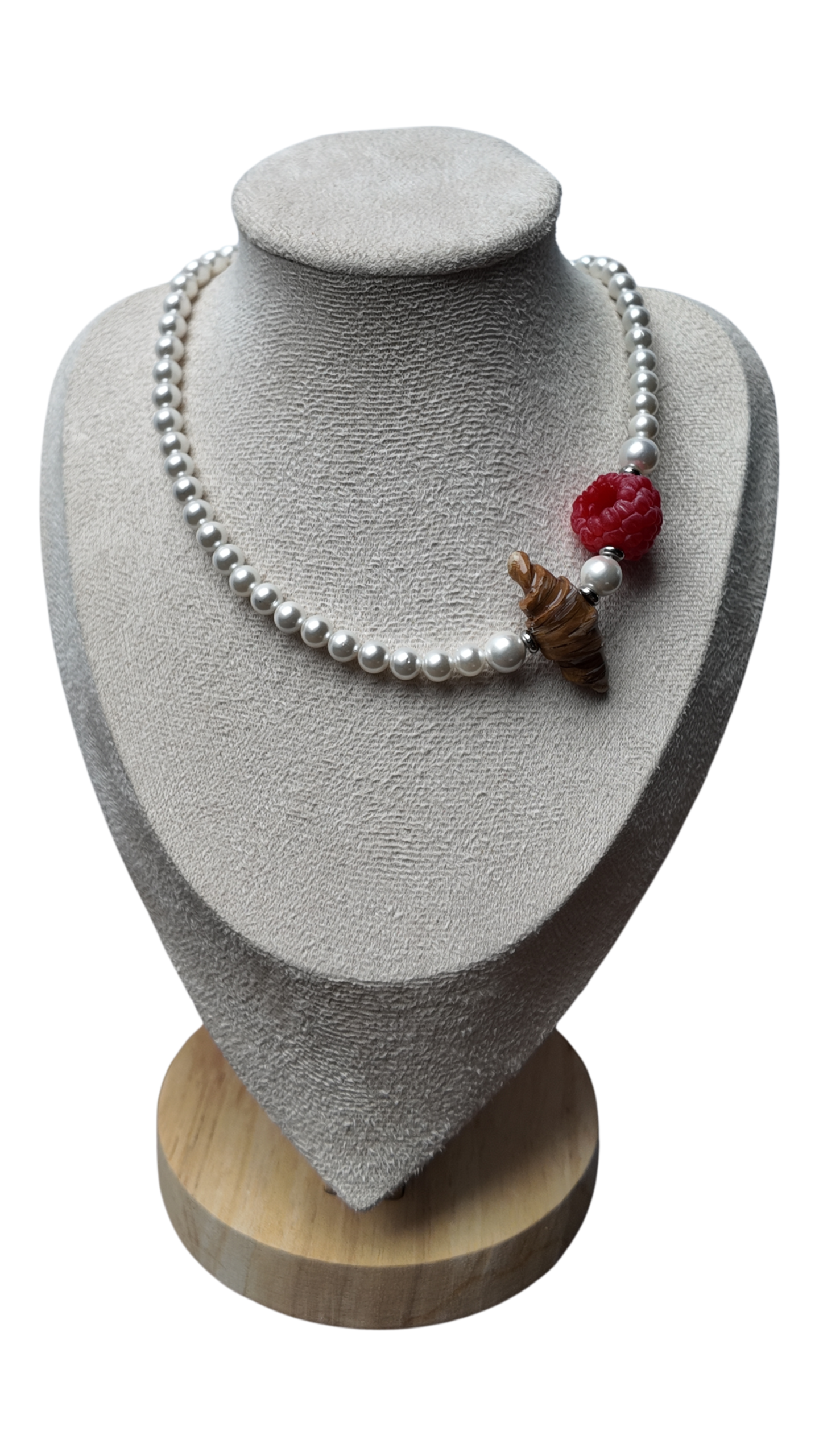 Raspberry Croissant Necklace, photo 5
