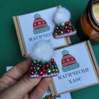 Colourful Hat Brooch, handmade jewellery