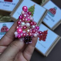 Брошка "Розова елха"