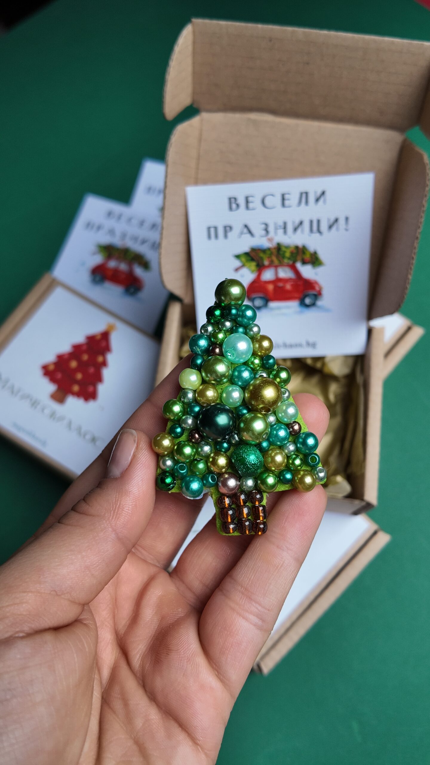 Green tree brooch, photo 4