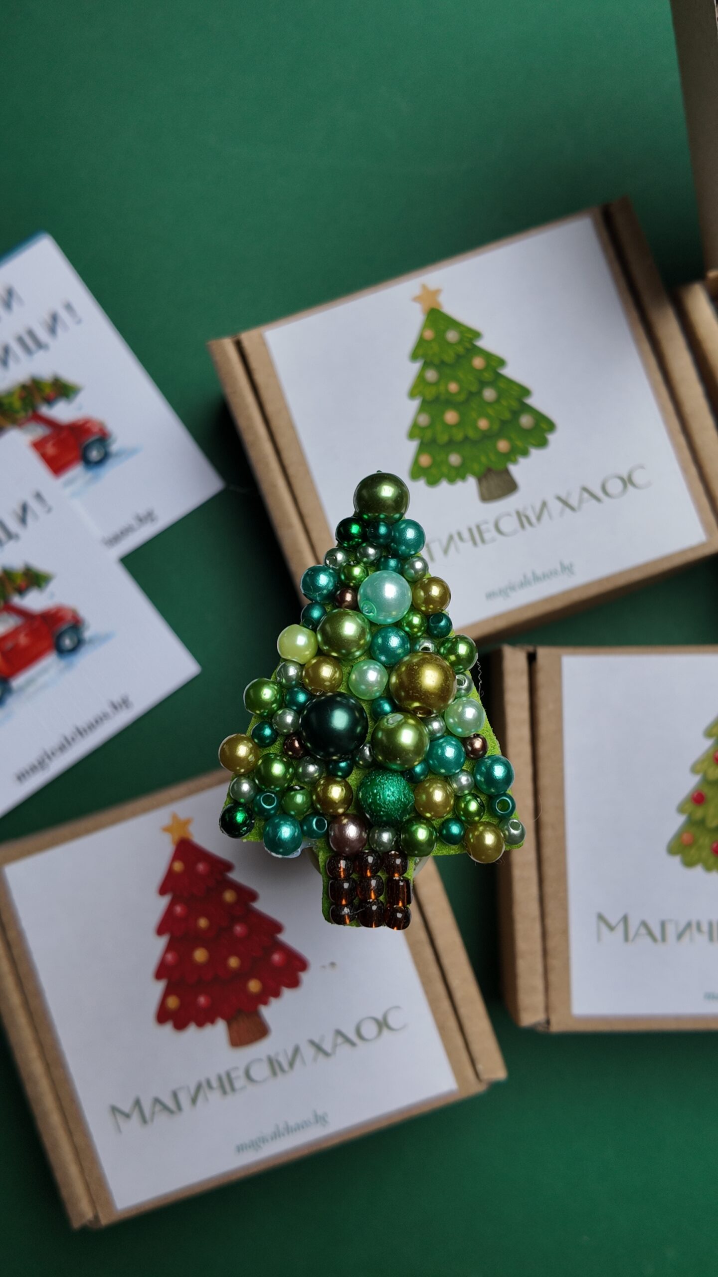 Green tree brooch, photo 3