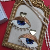 Earrings „Перлени очи“, handmade jewellery
